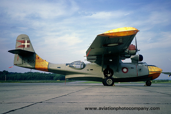 Danish Air Force Consolidated PBY-5 L-866 at Colerne (1974)