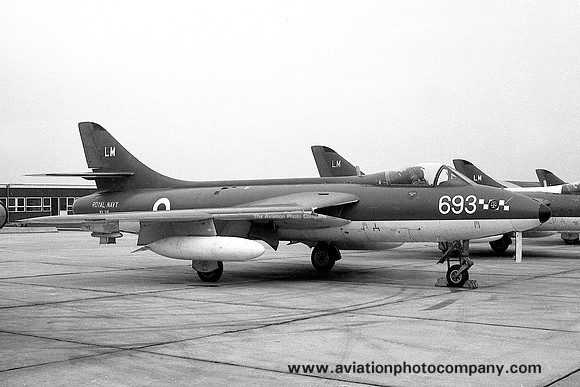 Royal Navy 764 Squadron Hawker Hunter GA.11 WV381/LM693 at RNAS Lossiemouth (07.05.1970)