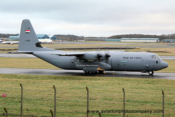 Iraqi Air Force Lockheed C-130J-30 Hercules YI-306 at Prestwick (2012)