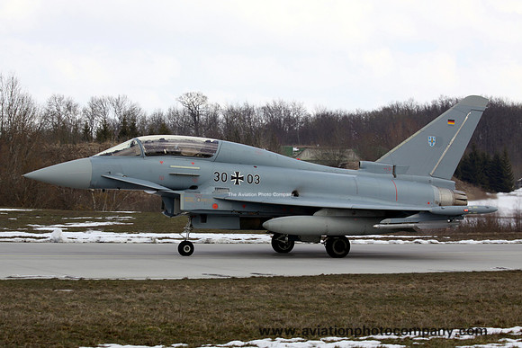 German Air Force JG73 Eurofighter EF-2000(T) 30+03 at Laage (2013)