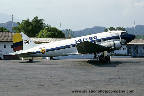 Colombian Air Force SATENA Douglas C-47 Dakota FAC-1123 (1979)