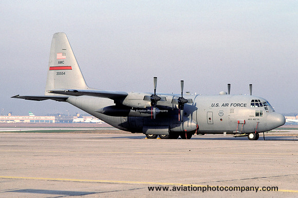 USAF 463 AG 50 AS Lockheed C-130H 92-0554 at Rhein Main (1997)