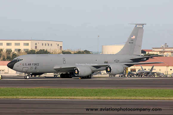 USAF New Hampshire ANG 133 ARS Boeing KC-135R 58-0008 at Lajes (2013)