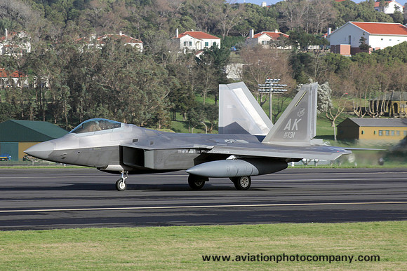 USAF 3rd Wing Lockheed F-22A 07-4131/AK at Lajes (2013)
