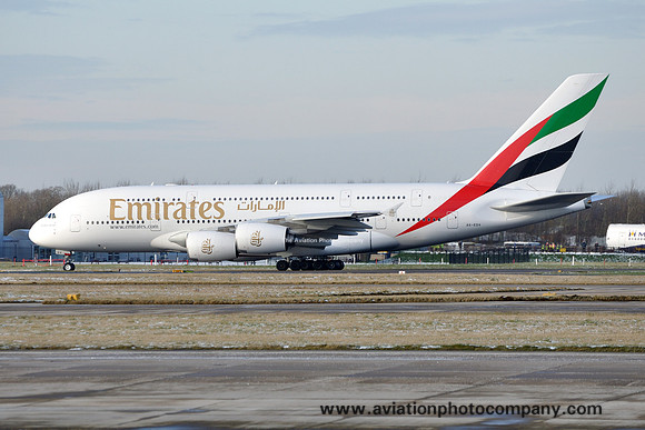 Emirates Airbus A380-800 A6-EDV at Manchester (2012)