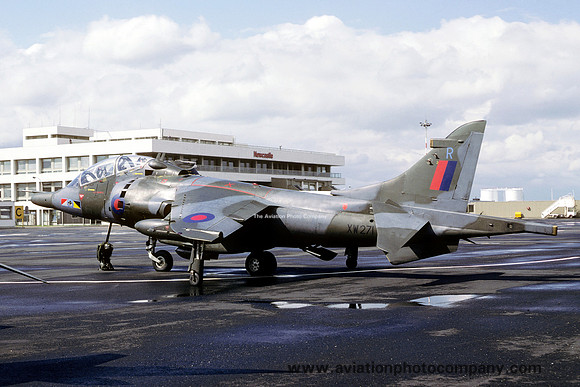 RAF 233 OCU Hawker Siddeley Harrier T.4 XW271/R at Newcastle (1979)