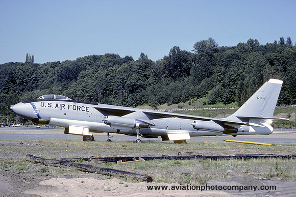 USAF Boeing B-47E Stratojet 51-7066 displayed at Boeing Field (1983)