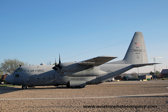 USAF Idaho ANG Lockheed C-130E Hercules 62-1846 displayed at Boise Airport (2015)