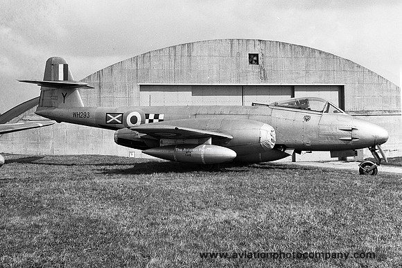 RAF 43 Squadron Gloster Meteor F.8 WH293 at 33 MU RAF Lyneham (1963)