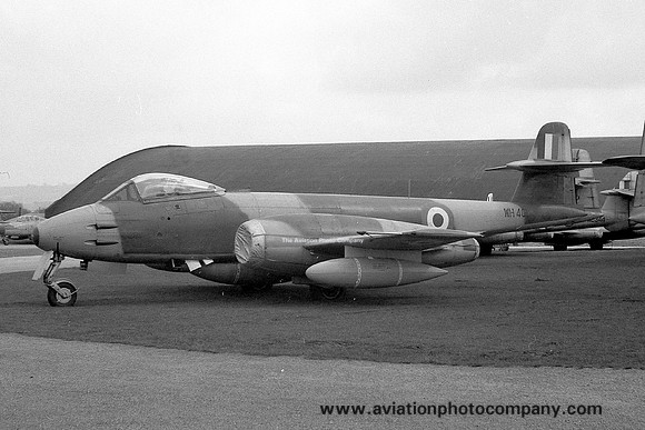 RAF Malta TTS Gloster Meteor F.8 WH401 at 33 MU RAF Lyneham (1963)