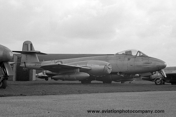 RAF CFE Gloster Meteor F.8 WH305 at 33 MU RAF Lyneham (1963)