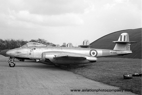 RAF FCCS Gloster Meteor F.8 WK694 at 33 MU RAF Lyneham (1963)