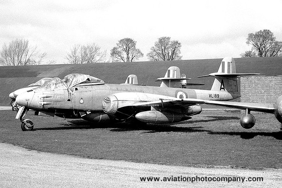 RAF Sylt Gloster Meteor F.8 WL189 at 33 MU RAF Lyneham (1963)
