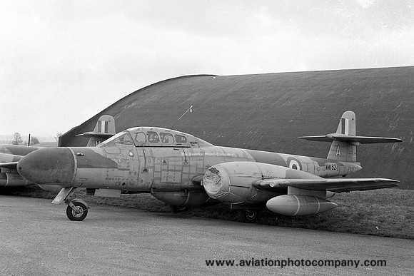 RAF 228 OCU Gloster Meteor NF.11 WM152 at 33 MU RAF Lyneham (1963)