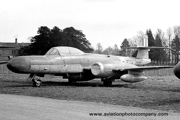RAF 152 Squadron Gloster Meteor NF.14 WS735 at 33 MU RAF Lyneham (1963)
