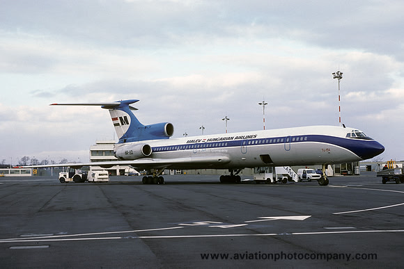 Malev Hungarian Airlines Tupolev Tu-154 HA-LCL at Newcastle (1979)