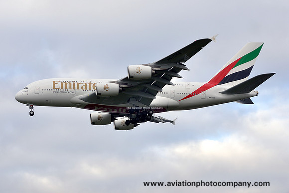 Emirates Airbus A380-800 A6-EEC at Manchester (2012)