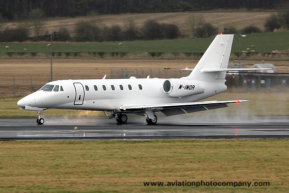 Cessna 680 M-IMOR at Prestwick (2012)