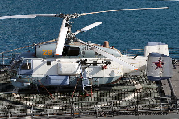 Russian Navy Kamov Ka-27 28 yellow onboard Yaroslav Mudry in Valetta Harbour (2013)