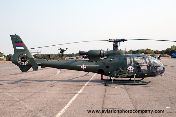 Serbian Air Force 890 mhe Aerospatiale SA.341H Gazelle 12803 at Batajnica Airshow (2012)
