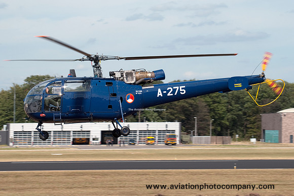 Dutch Air Force 300 Squadron Sud Alouette III A-275 at Gilze Rijen Airshow (2012)