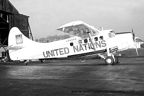 Royal Canadian Air Force/United Nations DHC-3 Otter 3743 at Prestwick