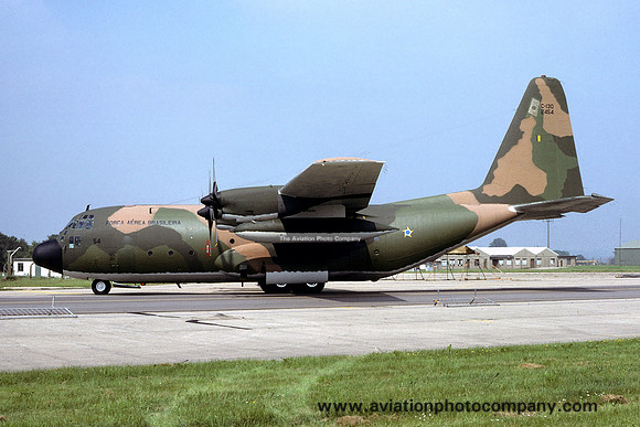 Brazilian Air Force 1/1 GT Lockheed C-130E Hercules 2454 at IAT Greenham Common (1979)