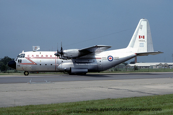 Canadian Air Force 435 Squadron Lockheed C-130E Hercules 130316 at IAT Greenham Common (1979)