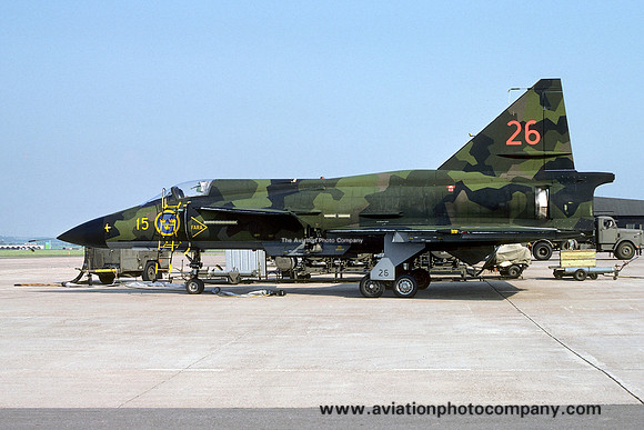 Swedish Air Force F15 SAAB AJ-37 Viggen 37026.26 (1978)
