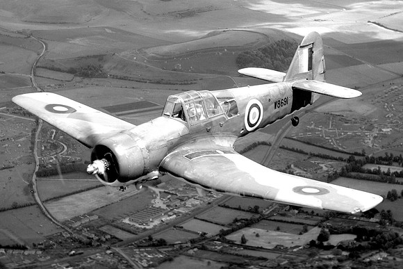 RAF Miles Master III W8691 Air to Air
