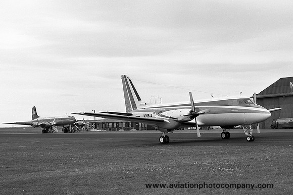 Gulfstream I N358AA at Newcastle Woolsington (1961)