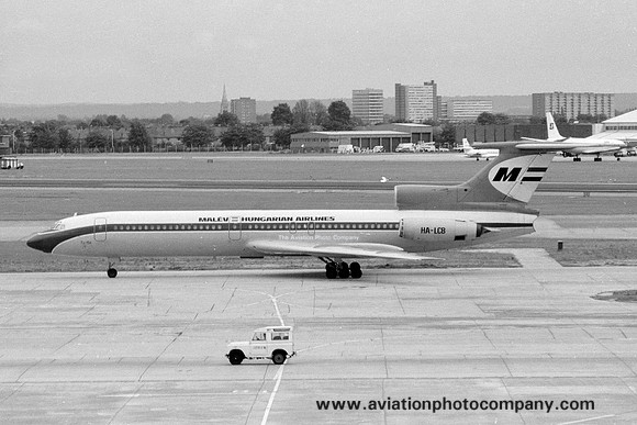 Malev Hungarian Airlines Tupolev Tu-154 HA-LCB at London Heathrow (1974)