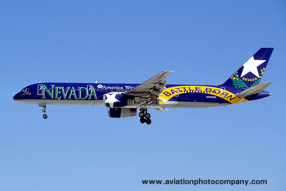 America West Boeing 757-200 N915AW Nevada colour scheme (1997)