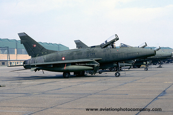 Danish Air Force Esk 730 North American F-100D Super Sabre G-177 (1979)