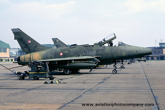 Danish Air Force Esk 730 North American F-100D Super Sabra G-775 (1979)