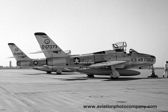 USAF Indiana ANG Republic F-84F 51-7073 (1966)