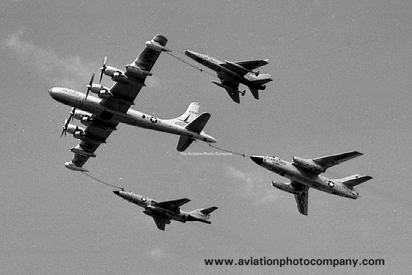 USAF Boeing KB-50J Refuelling B-66, F-101 and F-100