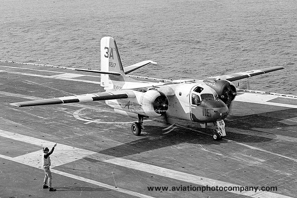 US Navy VT-29 Grumman TS-2A Tracker 136517 onboard USS Ticonderoga (1973)