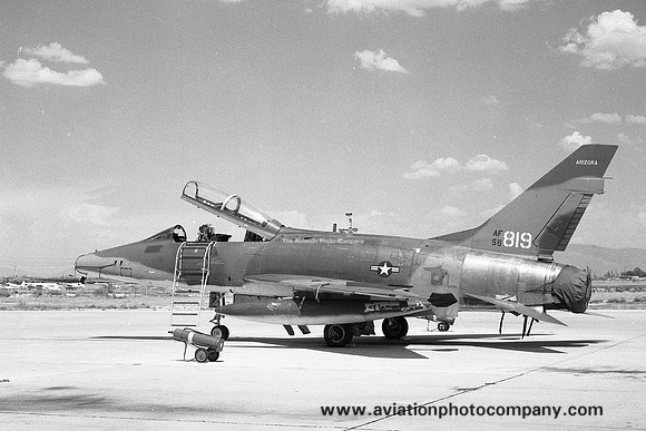 USAF Arizona ANG 152 TFTS North American F-100F Super Sabre 55-6819 (1972)