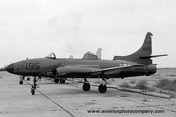 US Navy Alameda Lockheed T-33/T-1 144195 stored at NAS Alameda (1973)