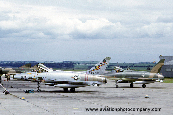 USAF 20 TFW North American F-100D 56-2979 at RAF Leuchars (1966)