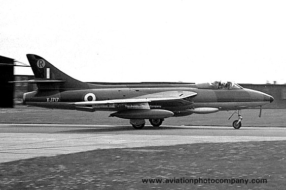 RAF 54 Squadron Hawker Hunter F.6 XJ717 at RAF Waterbeach (1963)