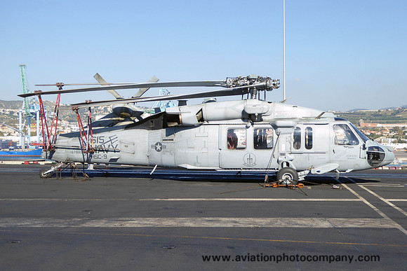 US Navy HSC-9 Sikorsky MH-60S 167880/AJ-615 on board USS George HW Bush in Marseille Harbour (2014)