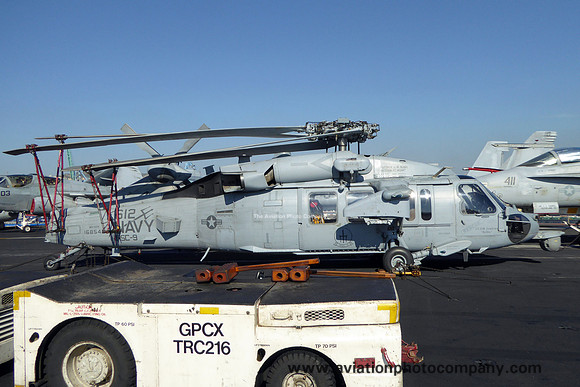 US Navy HSC-9 Sikorsky MH-60S 168542/AJ-612 on board USS George HW Bush in Marseille Harbour (2014)