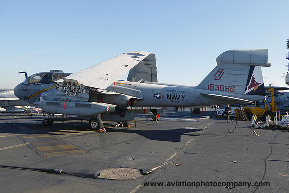 US Navy VAQ-134 Grumman EA-6B 163886/AJ-500 on board USS George HW Bush in Marseille Harbour (2014)