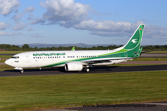 Iraqi Airways Boeing 737-800 YI-ASH at Manchester (2015)