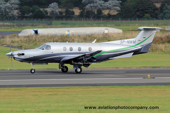 Pilatus PC-12 SP-NWM at Prestwick (2014)