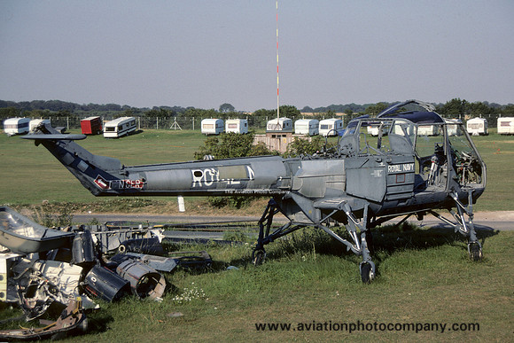 Royal Navy Westland Wasp HAS.1 XV629 dumped at Middle Wallop (1990)