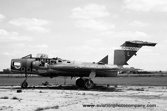 RAF ex 64 Squadron Gloster Javelin FAW.9 XH844/L at RAF Waterbeach (1963)