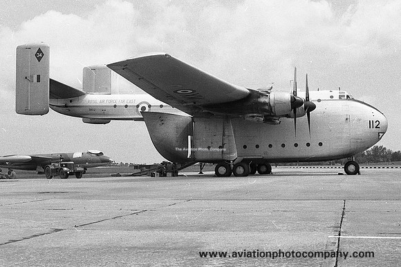 RAF 34 Squadron Blackburn Beverley C.1 XM112 at RAF Tengah (1966)